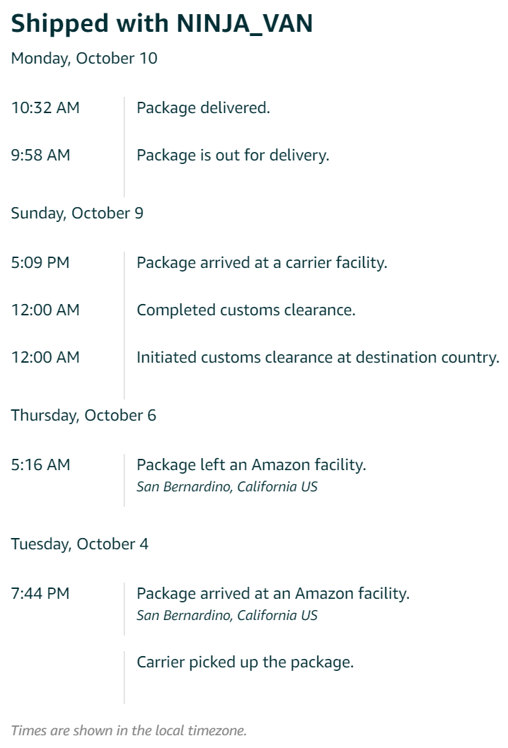 amazon shipping tracking